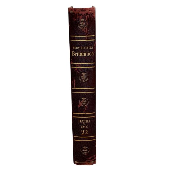 1959 Edition Encyclopedia Britannica Vtg HC Volume 22 TEXTILE to VASC Education - Picture 1 of 15